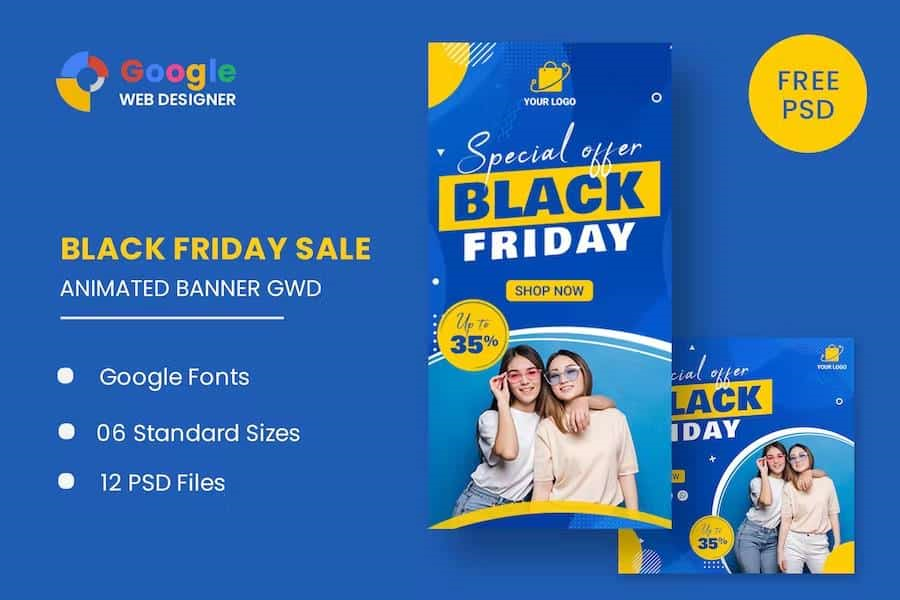 BLACK FRIDAY SALE FASHION HTML5 BANNER ADS GWD